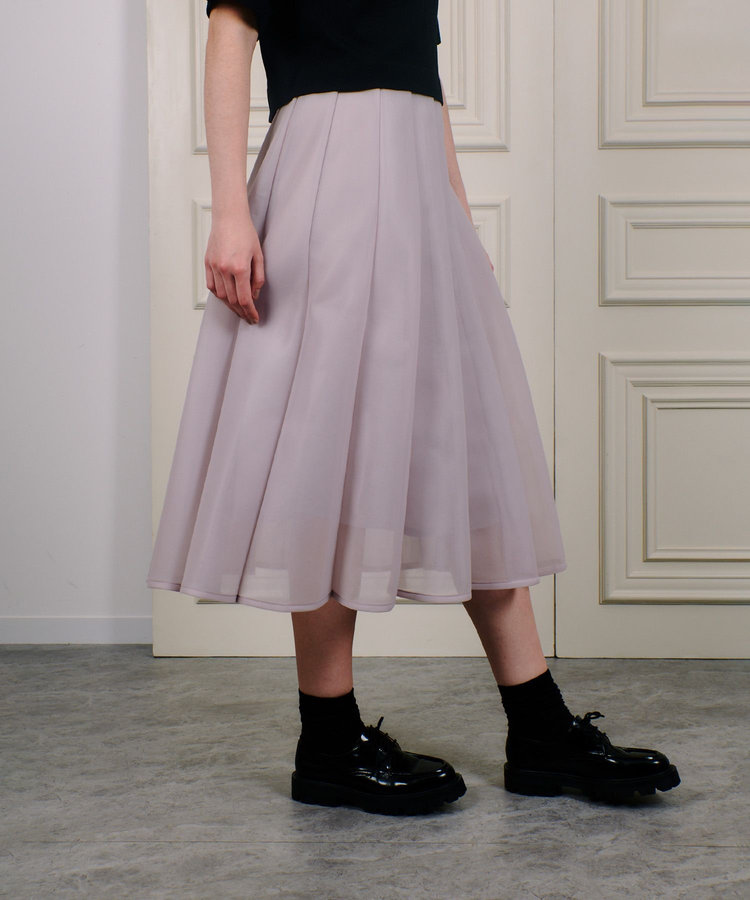 LOULOU WILLOUGHBY 【LOULOU WILLOUGHBY】ダブルラッセルシアースカート ベージュ (11)