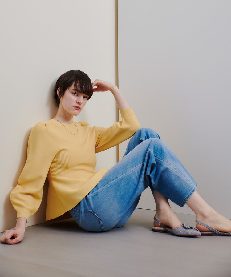 allureville バックレースアッププルオーバー ライトイエロー (25)