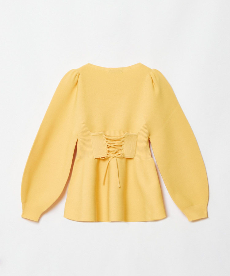 allureville バックレースアッププルオーバー ライトイエロー (25)