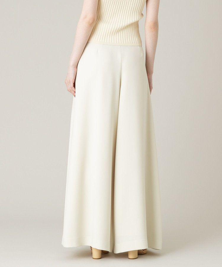 LOULOU WILLOUGHBY 【LOULOU WILLOUGHBY】ジョーゼットタックワイドパンツ アイボリー (04)
