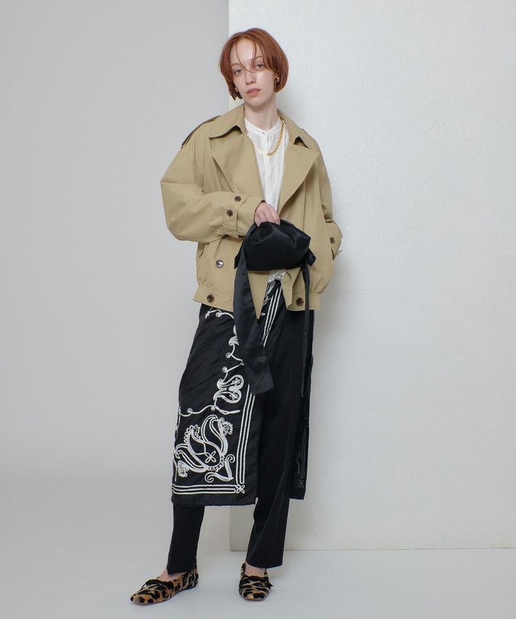 allureville T/Cトレンチブルゾン ベージュ (11)