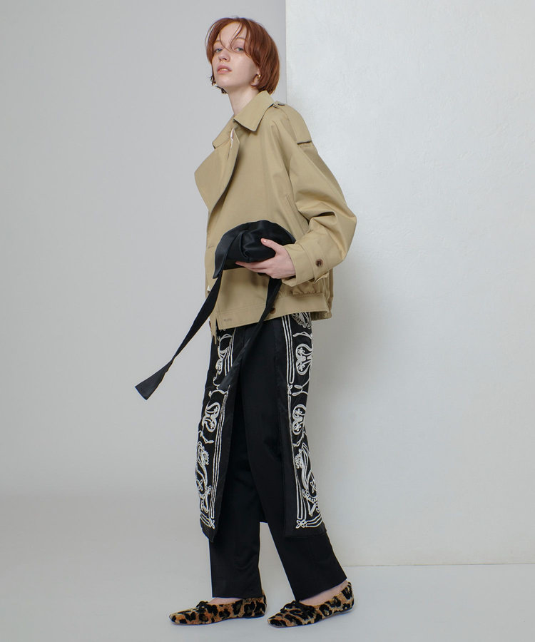 allureville T/Cトレンチブルゾン ベージュ (11)