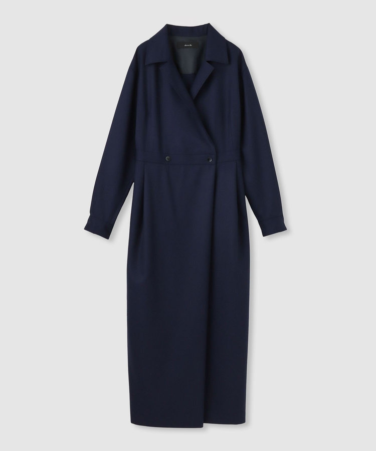 ダーマコレクション　カシュクール風ワンピース　ダークネイビー　11号 カシュクール風 ワンピース 通販 - ディノス