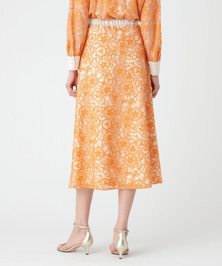 LOULOU WILLOUGHBY 【LOULOU WILLOUGHBY】フルーツチュールスカート オレンジ (31)