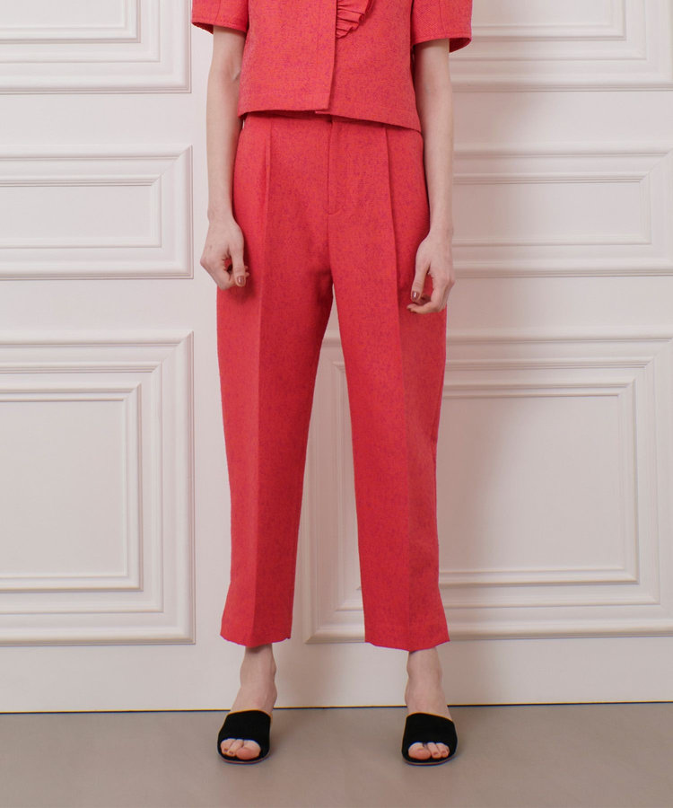 LOULOU WILLOUGHBY 【LOULOU WILLOUGHBY】グログランタックパンツ レッド (43)