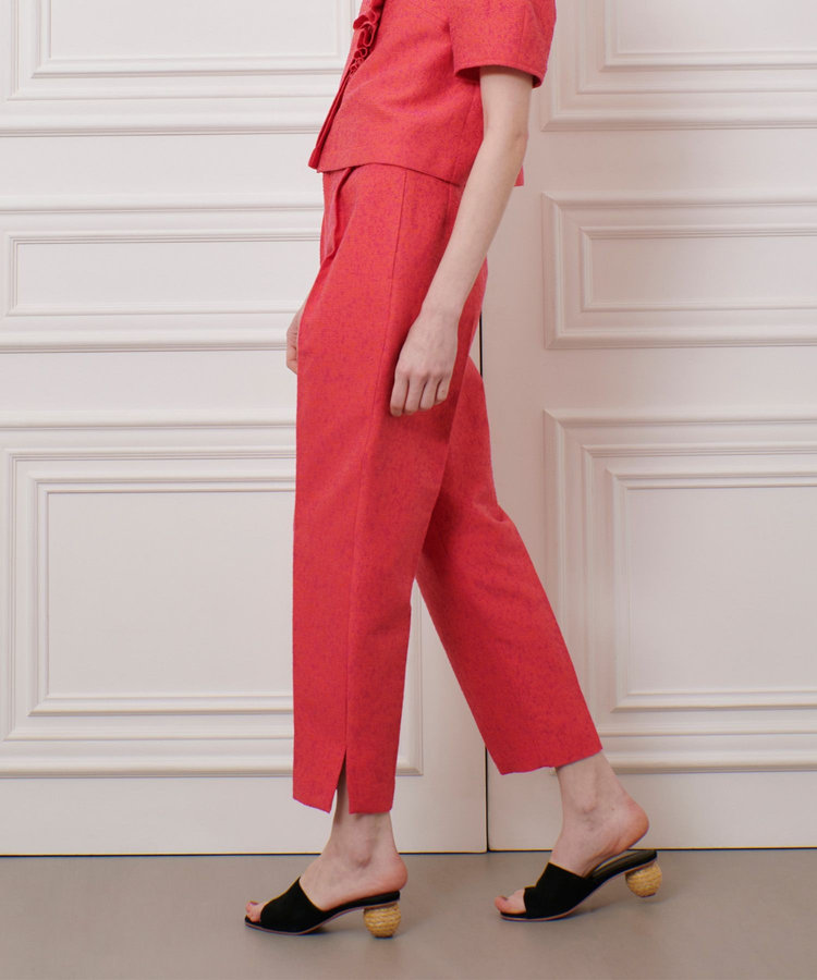 LOULOU WILLOUGHBY 【LOULOU WILLOUGHBY】グログランタックパンツ レッド (43)