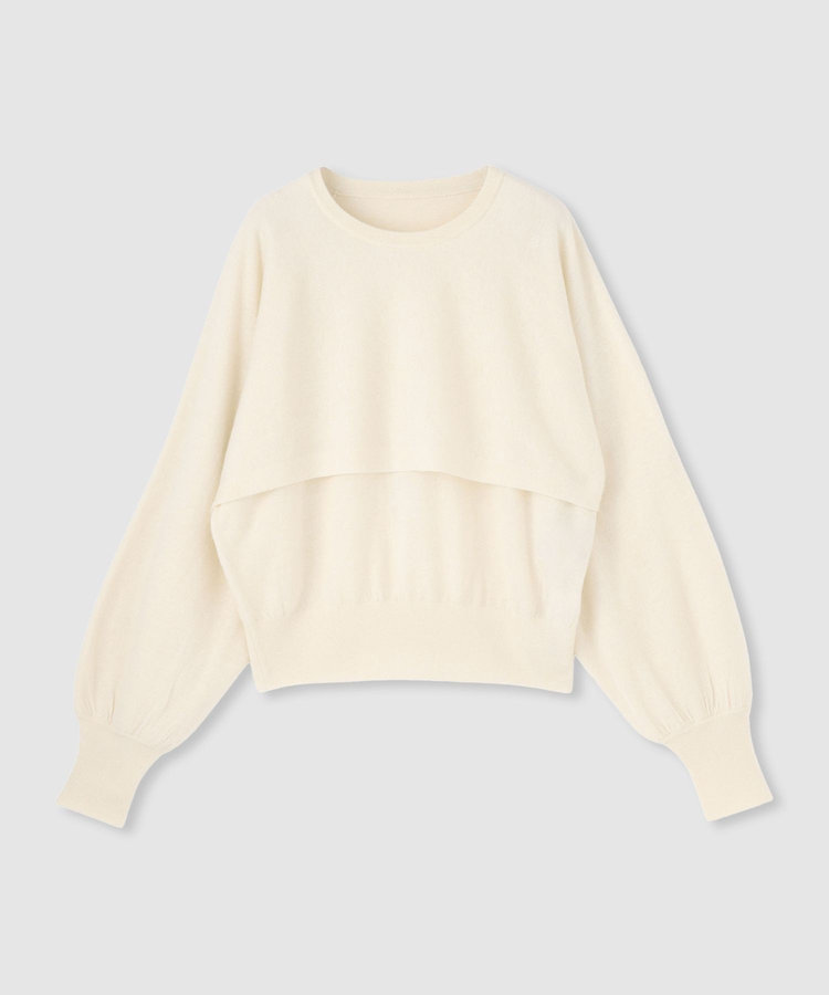 yoriループプルーオーバーイエロー　もこもこ yoriループプルーオーバーイエロー もこもこ にっとプルオーバー(刺繡