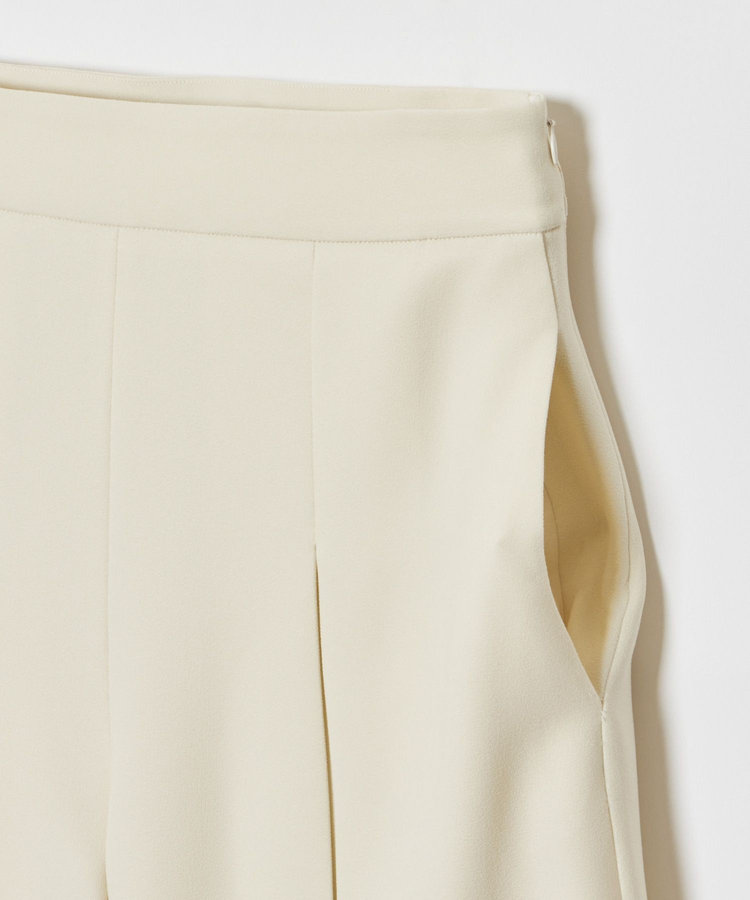 LOULOU WILLOUGHBY 【LOULOU WILLOUGHBY】ジョーゼットタックワイドパンツ アイボリー (04)