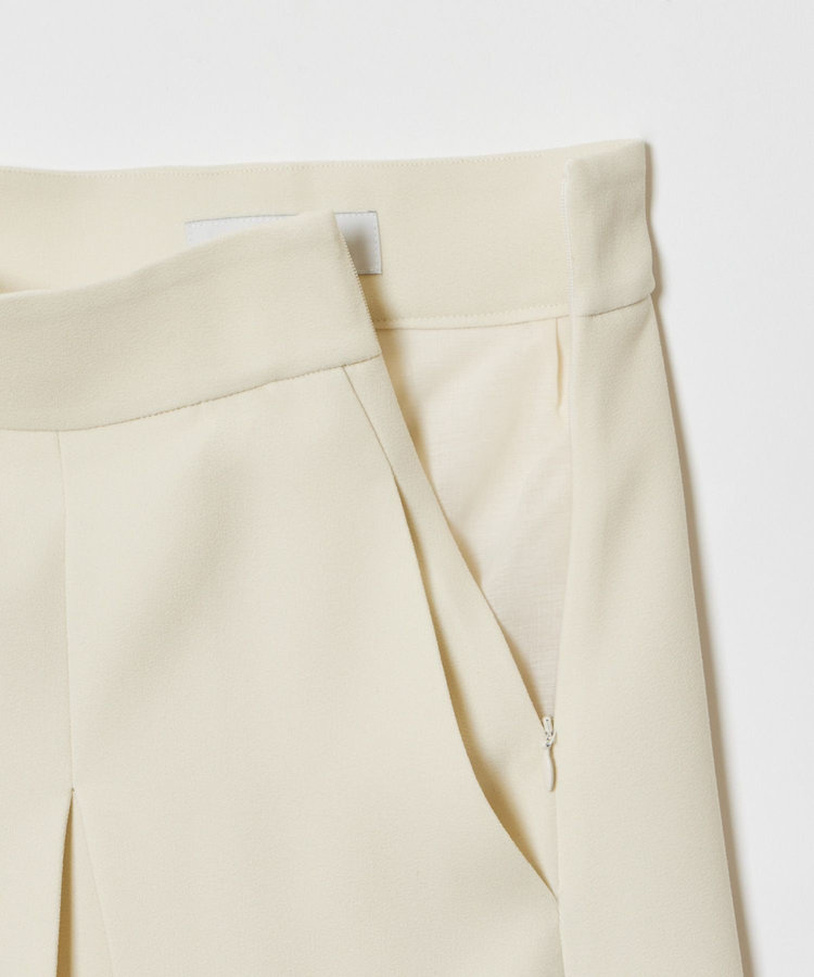 LOULOU WILLOUGHBY 【LOULOU WILLOUGHBY】ジョーゼットタックワイドパンツ アイボリー (04)