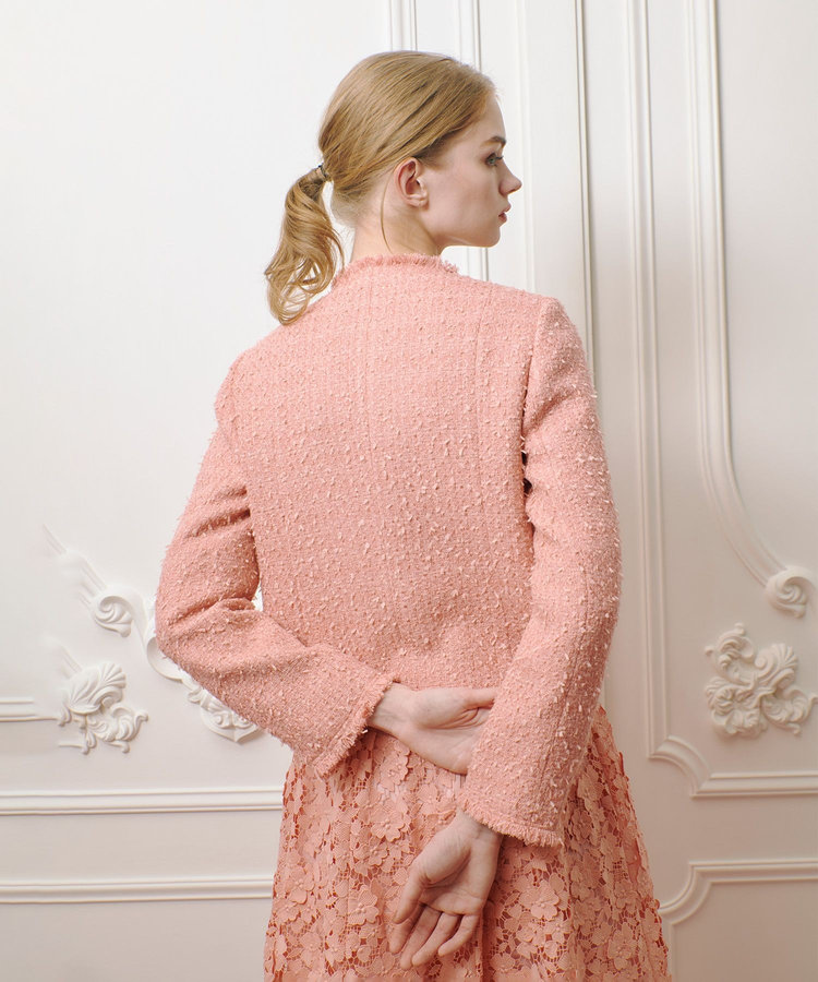 LOULOU WILLOUGHBY 【LOULOU WILLOUGHBY】ファンシーツイードクルージャケット ピンク (41)