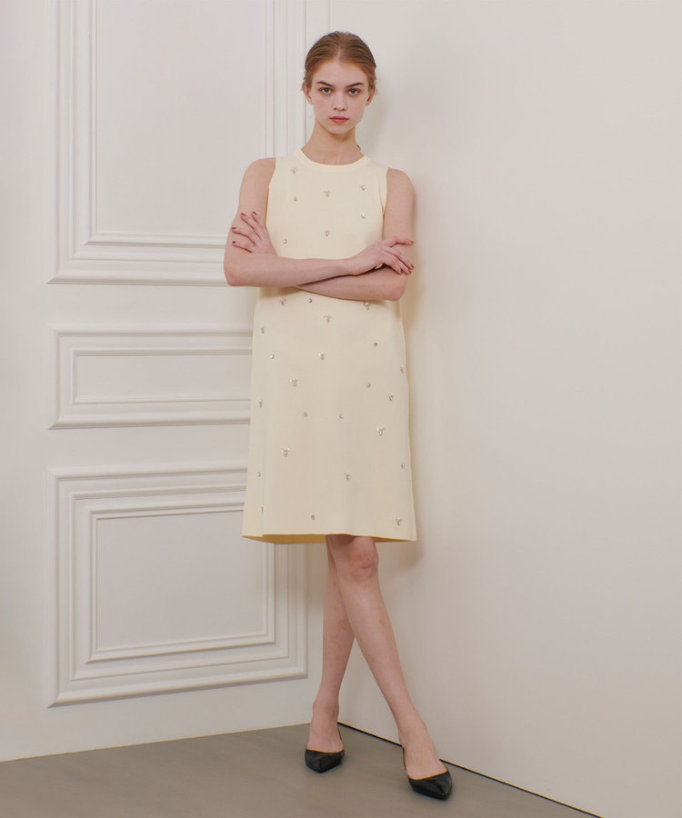 LOULOU WILLOUGHBY 【LOULOU WILLOUGHBY】ジュエルワンピース オフホワイト (02)