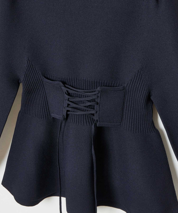 allureville バックレースアッププルオーバー ネイビー (65)