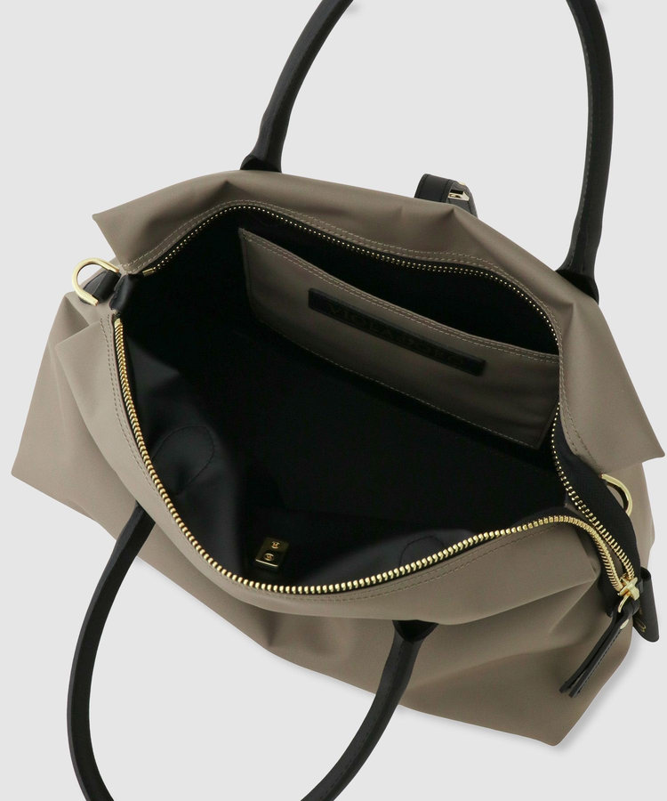 buying 【VIOLADORO(ヴィオラドーロ)】ナイロンベルテッドトート モカ (85)