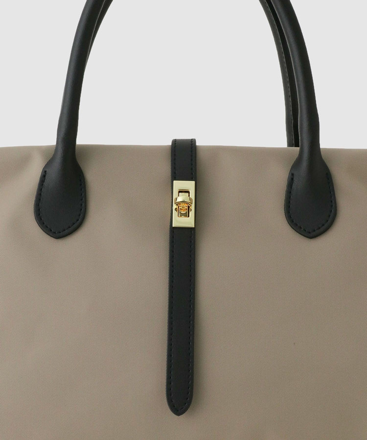 buying 【VIOLADORO(ヴィオラドーロ)】ナイロンベルテッドトート モカ (85)