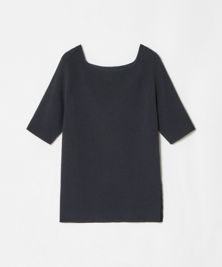 allureville 2WAY ネック5分袖プルオーバー ネイビー (65)