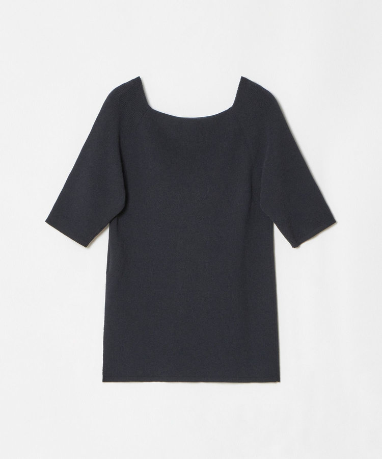 allureville 2WAY ネック5分袖プルオーバー ネイビー (65)