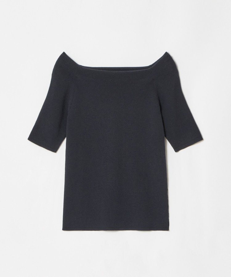 allureville 2WAY ネック5分袖プルオーバー ネイビー (65)