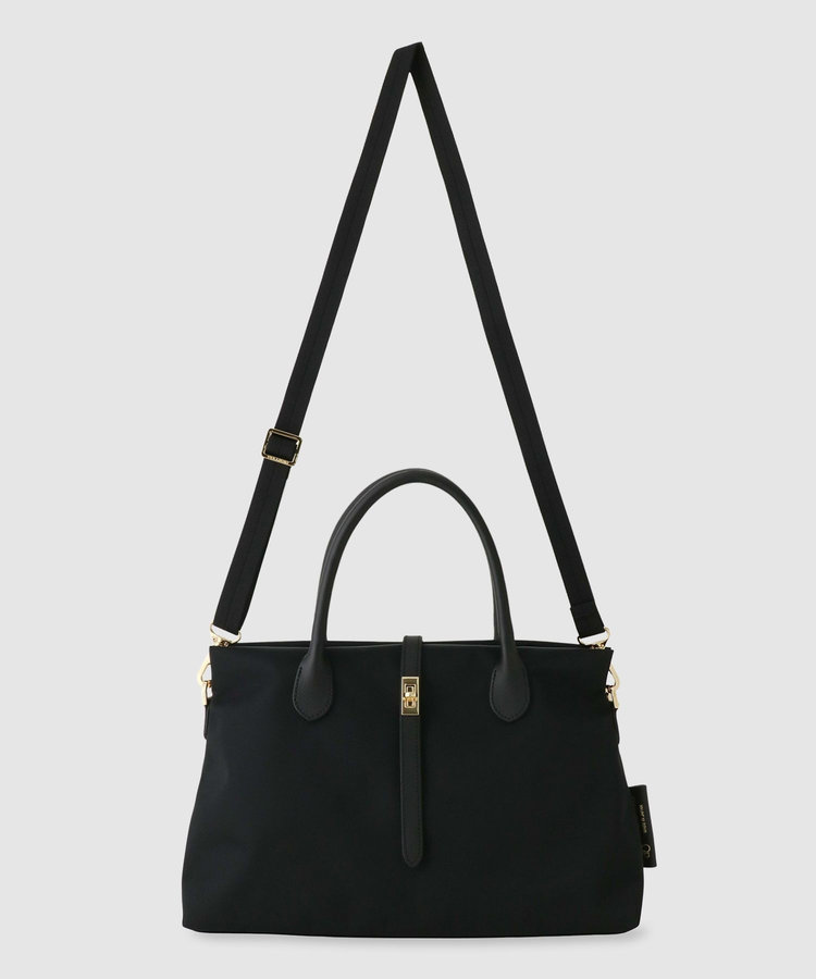 buying 【VIOLADORO(ヴィオラドーロ)】ナイロンベルテッドトート ブラック (95)