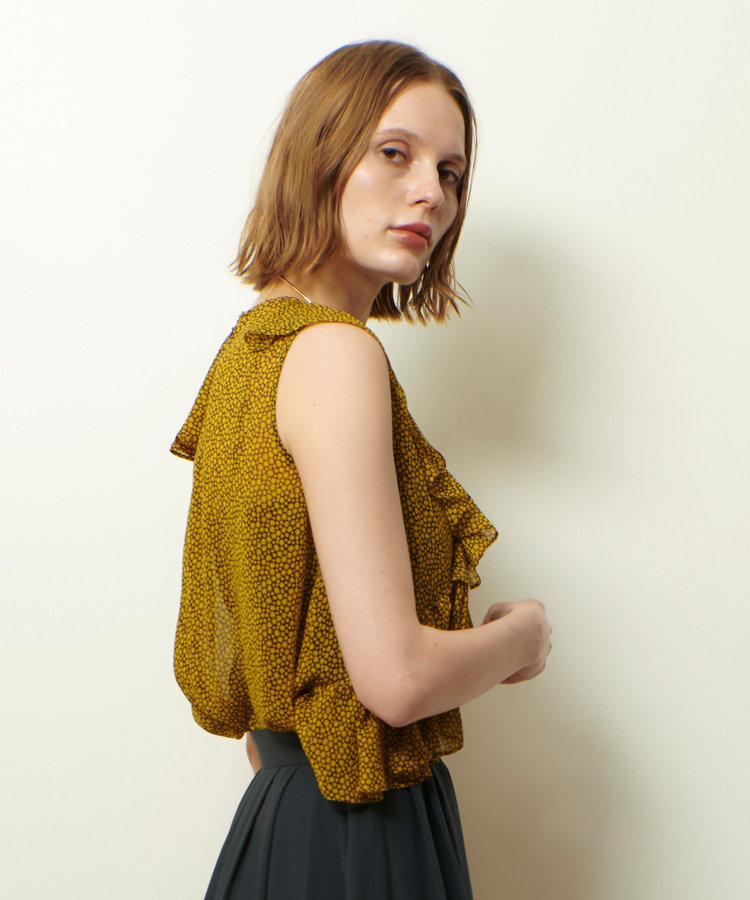 allureville ルミナスプリントアシンメラッフルブラウス イエロー系 (26)