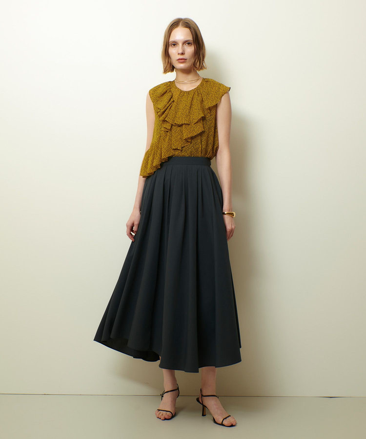 allureville ルミナスプリントアシンメラッフルブラウス イエロー系 (26)