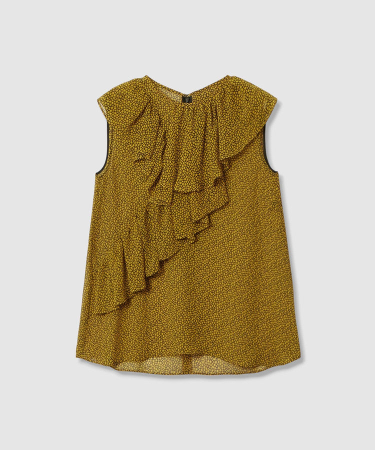 allureville ルミナスプリントアシンメラッフルブラウス イエロー系 (26)