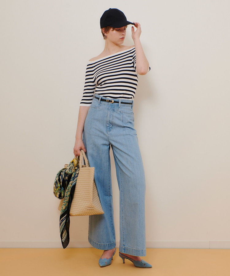 allureville 2WAY ネック5分袖プルオーバー ネイビー (67)