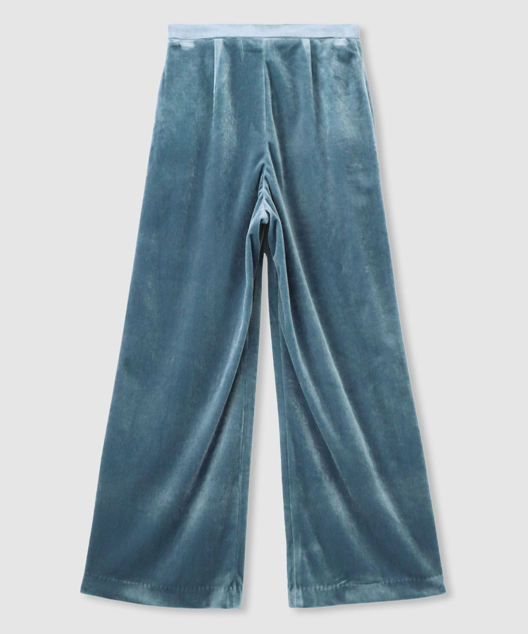 LOULOU WILLOUGHBY 【LOULOU WILLOUGHBY】トリアセベロアパンツ ブルー (61)
