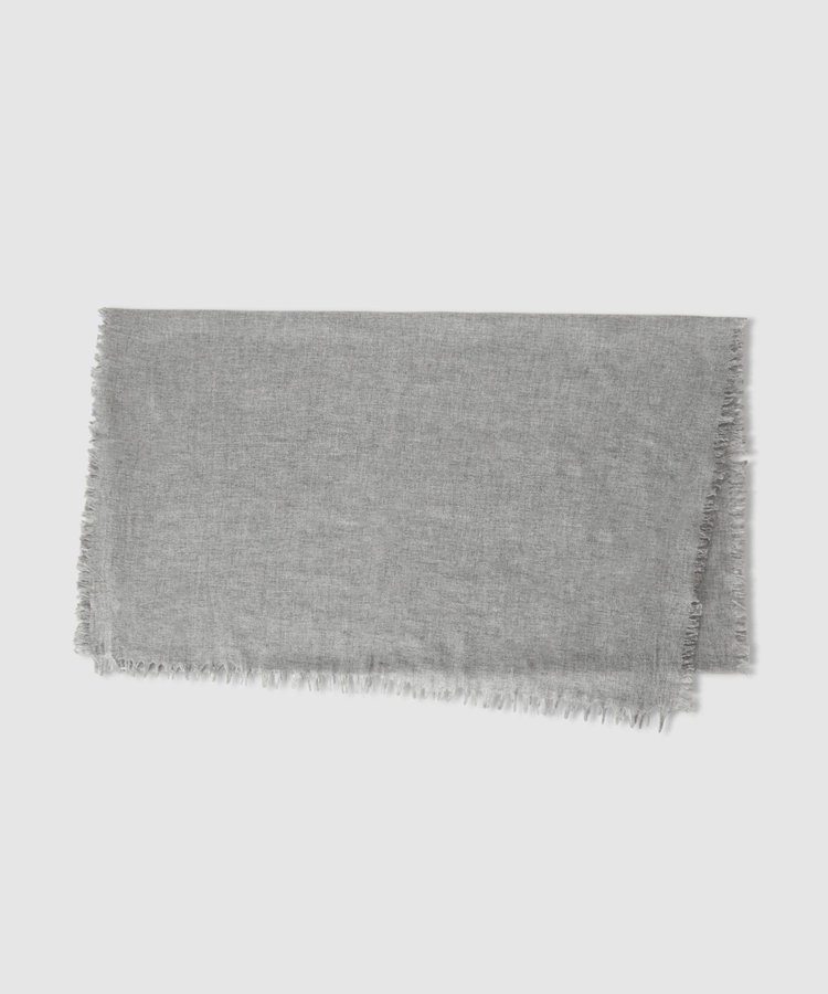 buying 【A SAUCE MELER(アソースメレ)】ファインラムエアリーソリッドウールストール ライトグレー (91)