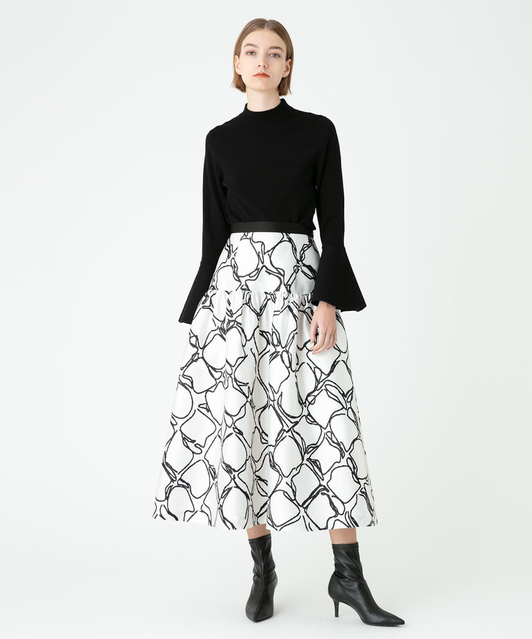 LOULOU WILLOUGHBY 【LOULOU WILLOUGHBY】トランペットカフプルオーバー ブラック (95)