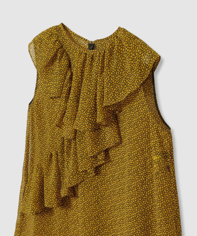 allureville ルミナスプリントアシンメラッフルブラウス イエロー系 (26)