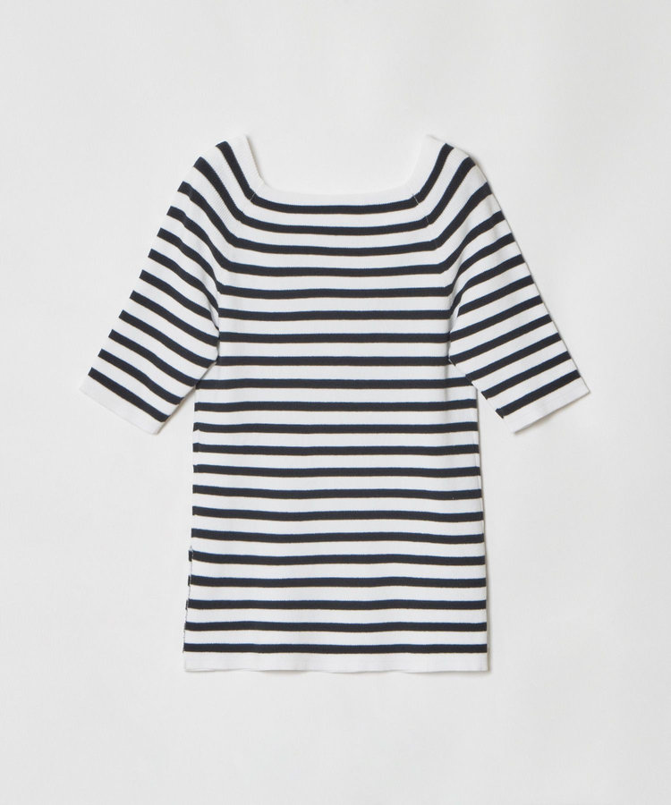 allureville 2WAY ネック5分袖プルオーバー ネイビー (67)