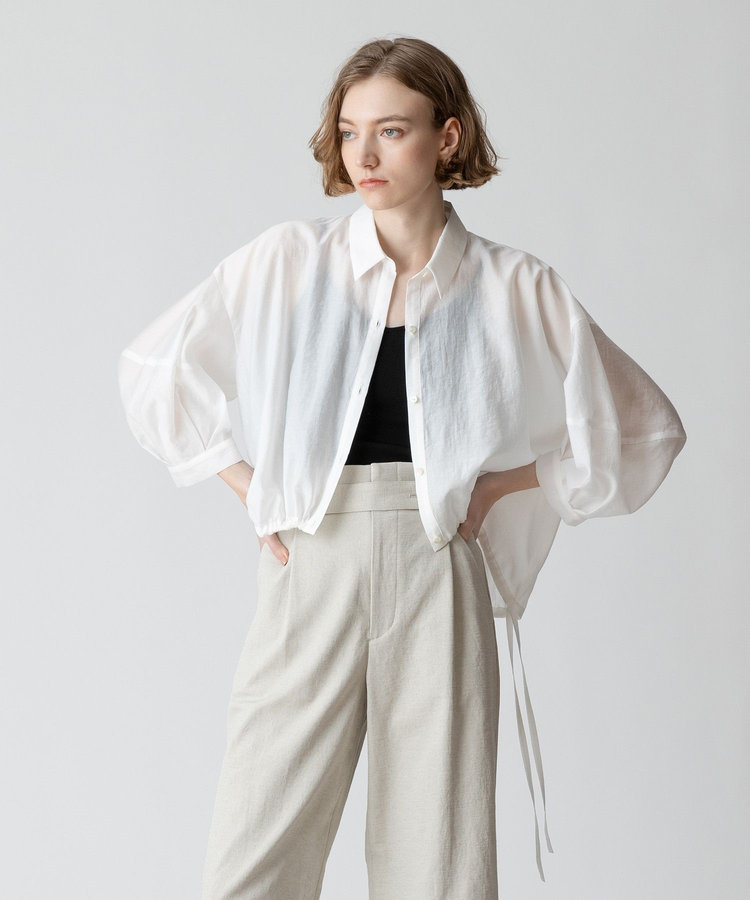 allureville セルロースタンブラーショートシャツ オフホワイト (02)