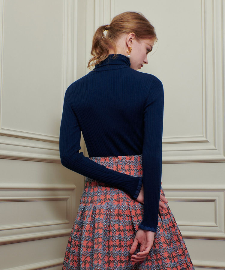 LOULOU WILLOUGHBY 【LOULOU WILLOUGHBY】ハーフチューブラータートルプルオーバー ネイビー (65)