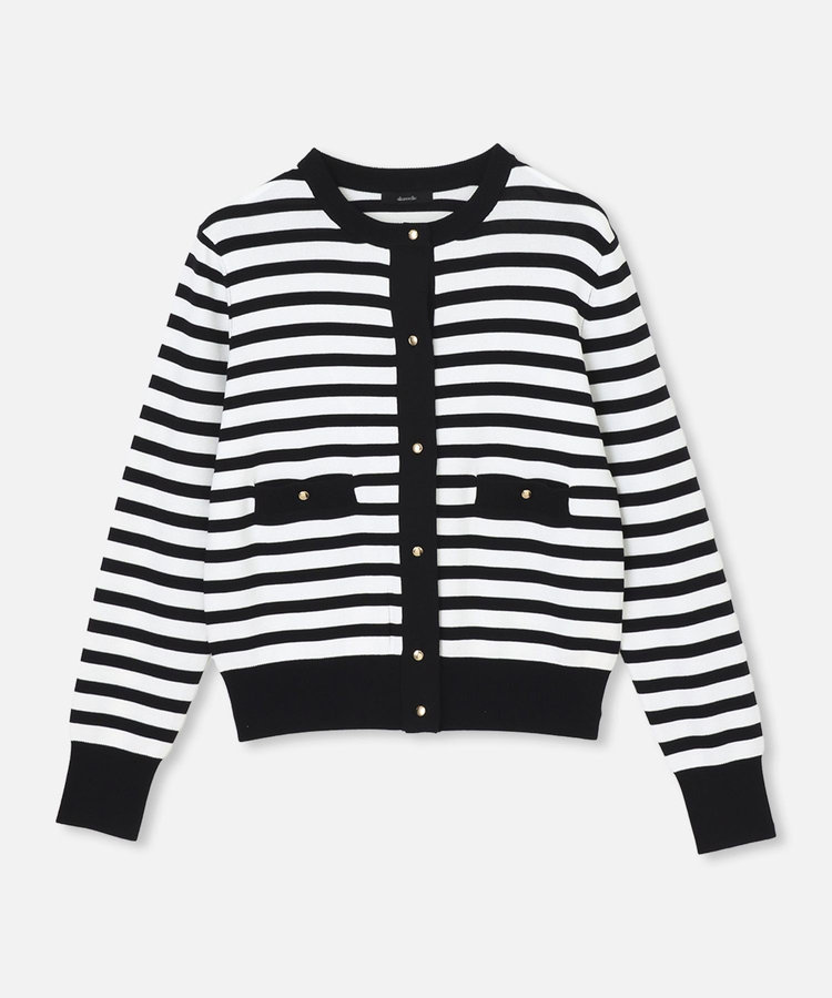 allureville ◇ポケットクルーカーディガン ブラック系 (98)