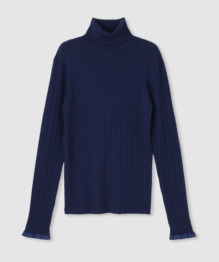 LOULOU WILLOUGHBY 【LOULOU WILLOUGHBY】ハーフチューブラータートルプルオーバー ネイビー (65)