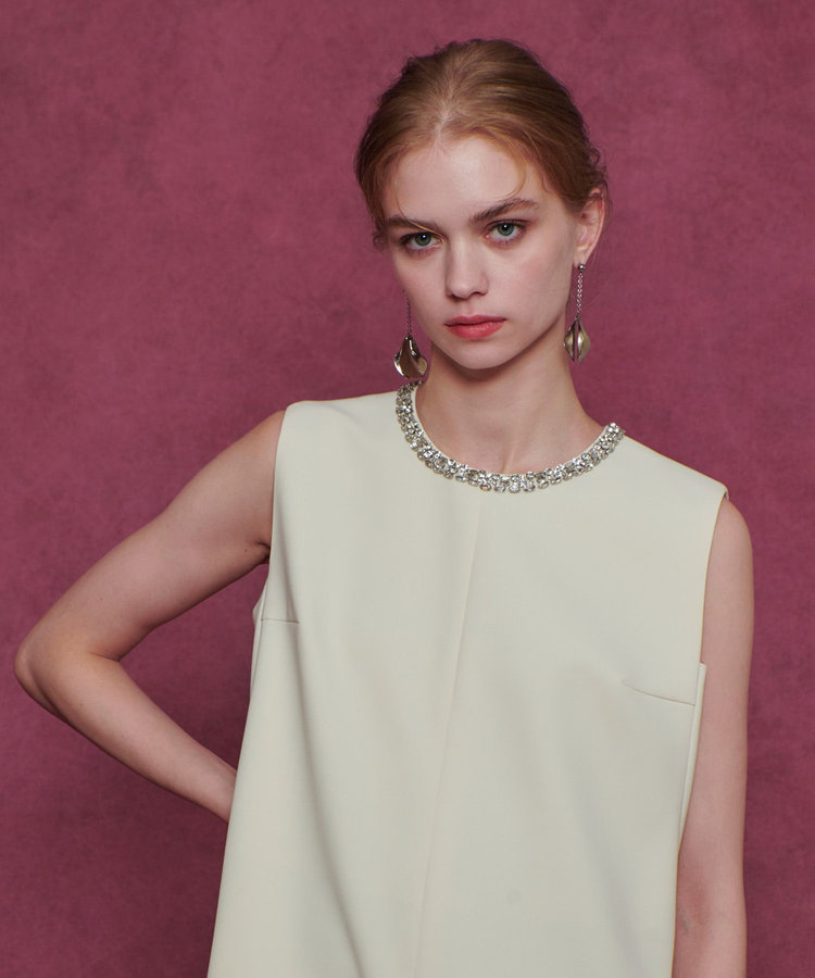 LOULOU WILLOUGHBY 【LOULOU WILLOUGHBY】ビジューオールインワン アイボリー (04)