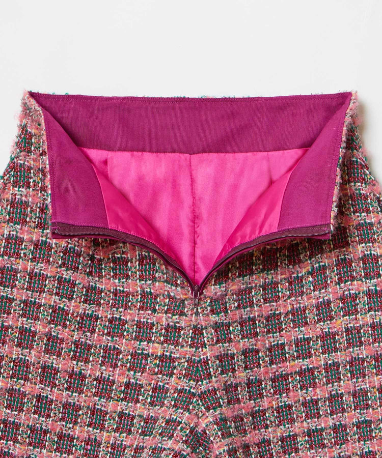 LOULOU WILLOUGHBY 【LOULOU WILLOUGHBY】TOURNIERツイードショートパンツ ピンク (41)