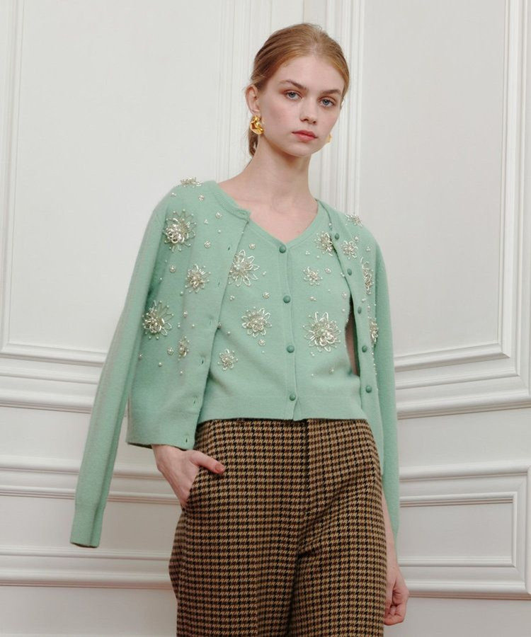 HOUSE OF LOTUS ビーズ刺繍　カーディガン HOUSE OF LOTUS ビーズ刺繍 カーディガン