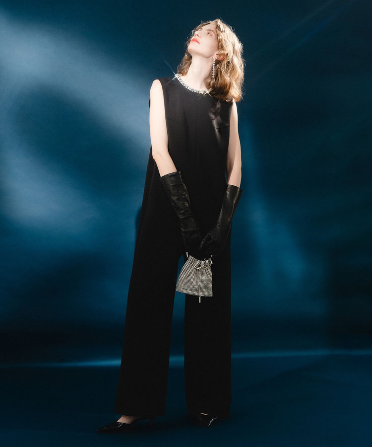 LOULOU WILLOUGHBY 【LOULOU WILLOUGHBY】ビジューオールインワン ブラック (95)