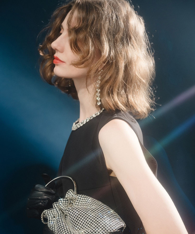 LOULOU WILLOUGHBY 【LOULOU WILLOUGHBY】ビジューオールインワン ブラック (95)