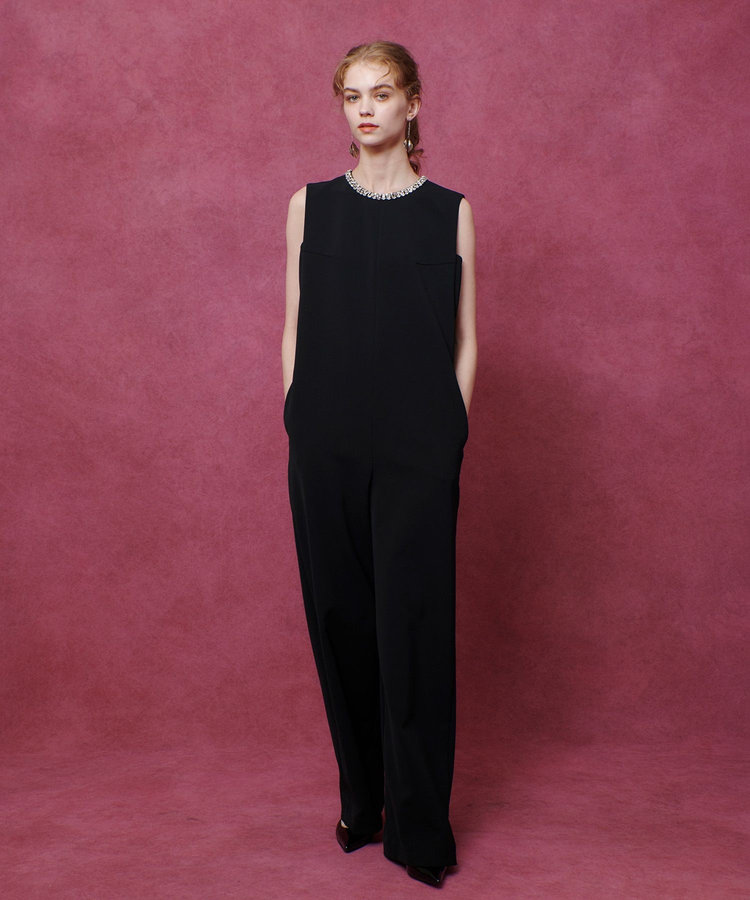 LOULOU WILLOUGHBY 【LOULOU WILLOUGHBY】ビジューオールインワン ブラック (95)