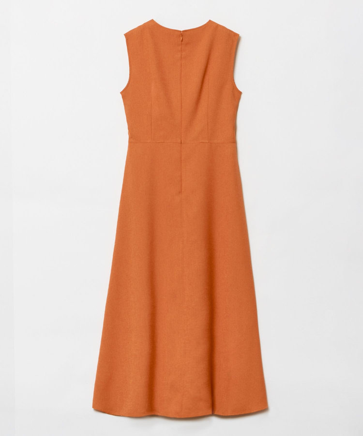 allureville リネンライクオックスラップワンピース オレンジ (31)