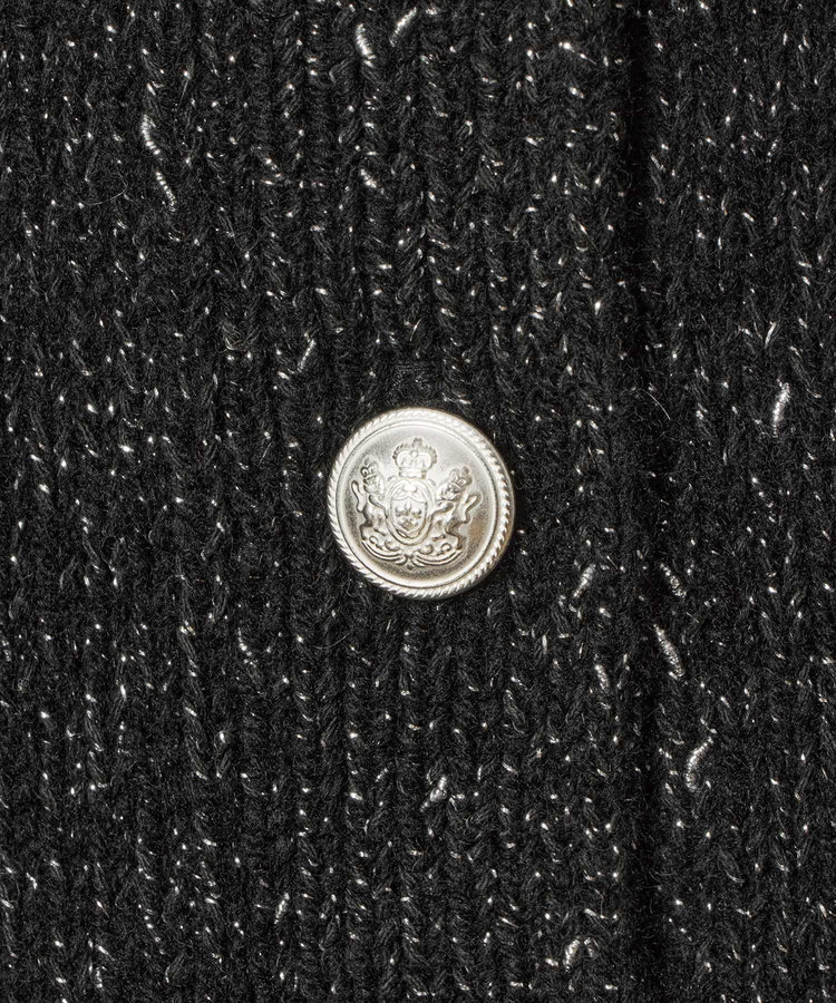 LOULOU WILLOUGHBY 【LOULOU WILLOUGHBY】GRAINYラメカーディガン ブラック (95)