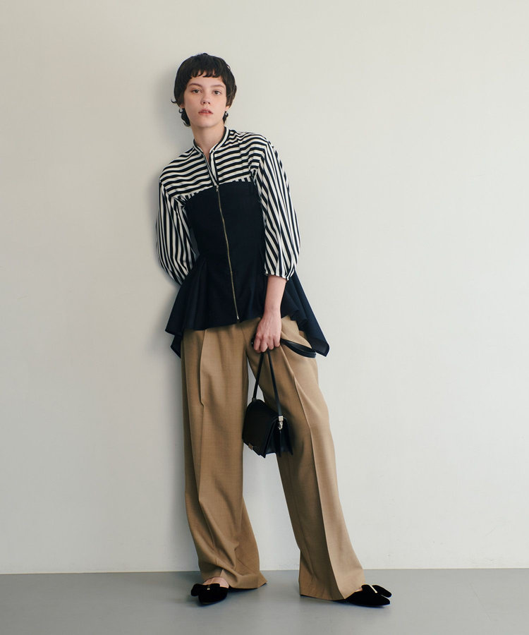 allureville ウールデニムイレヘムビスチェ ネイビー (65)