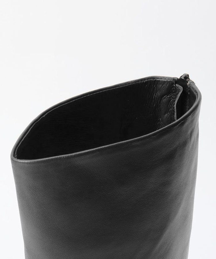 allureville バックジップロングブーツ ブラック (95)