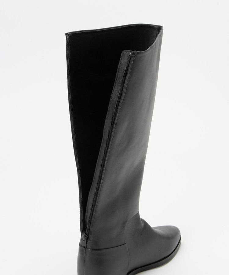 allureville バックジップロングブーツ ブラック (95)