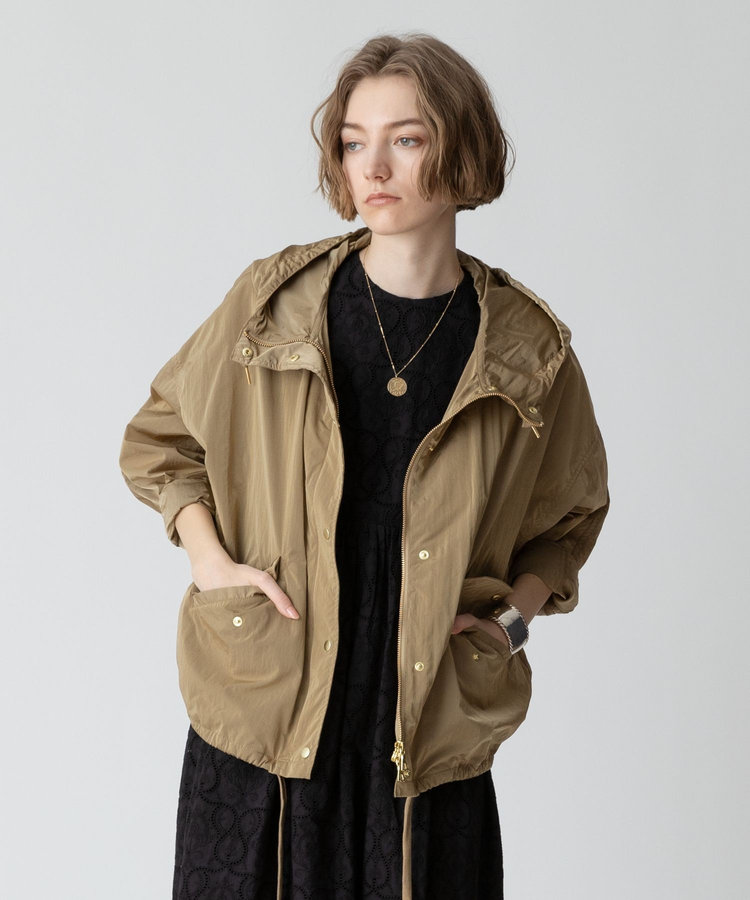 allureville リモンタナイロンモッズブルゾン ベージュ (11)
