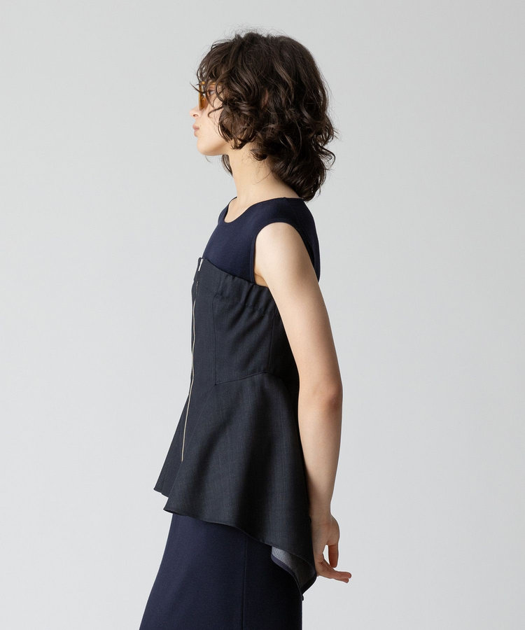 allureville ウールデニムイレヘムビスチェ ネイビー (65)