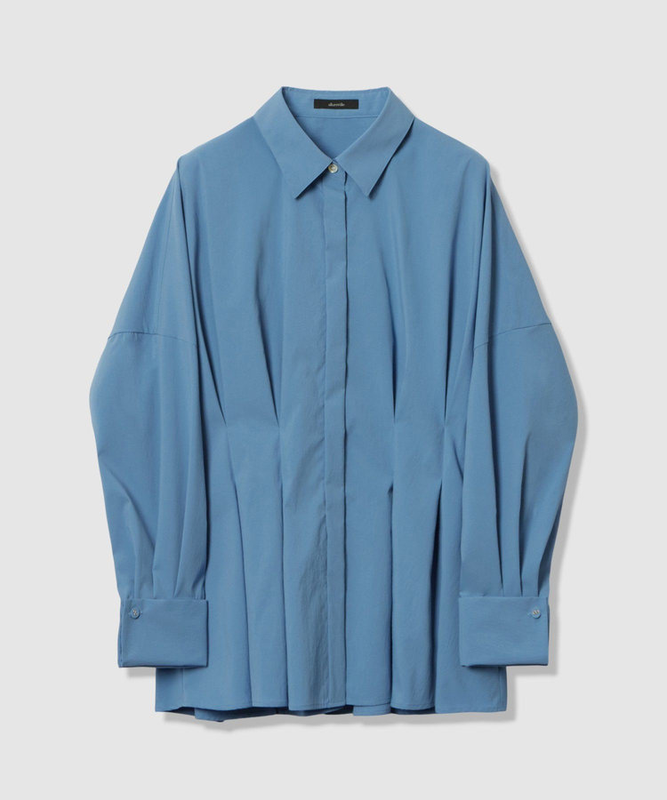 allureville ダブルカフスタックシャツ ブルー (61)
