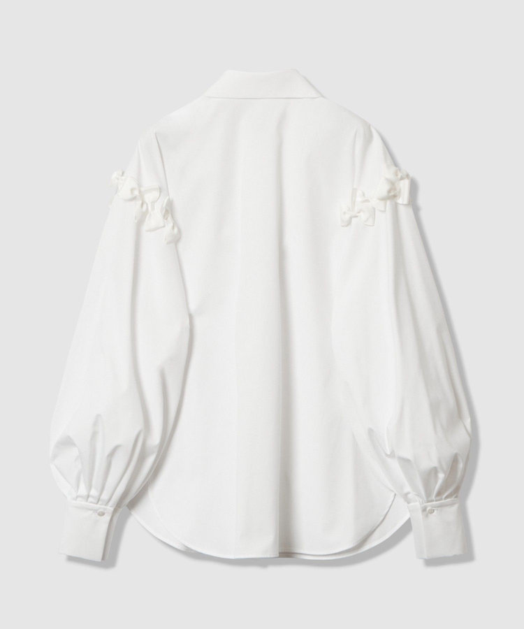 LOULOU WILLOUGHBY WEB限定【LOULOU WILLOUGHBY】メニーリボンパフスリーブシャツ オフホワイト (02)